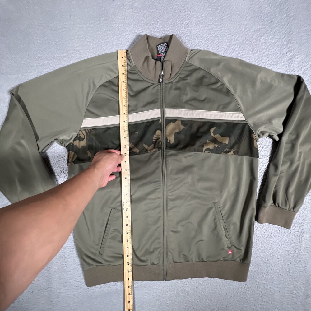 Quiksilver Jacket Mens XL Brown Camo Full Zip Outdoor Casual Preppy Logo Pockets - Picture 5 of 10